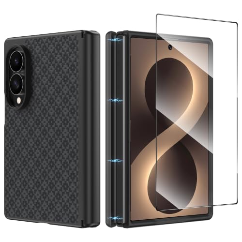 BENKS Case for Samsung Galaxy Z Fold 8 with Screen Protector, Hinge Protector, Heavy Duty Shockproof Drop Proof Kevlar & TPU Case, Compatible MagSafe, ArmorGrid Pro Grand Combo | Antichoc Magnétique en Fibre d'Aramide Kevlar et TPU,Protection Antichute de Niveau Militaire,Protection de la Charnière