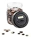 Automatic Digital Money Counting Jar/Coin Counting Jar - Digital Piggy Bank with LCD Screen Black Colored