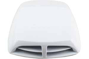 SEADEAR Universal Car Hood Scoop Vents,ABS Car Decorative Air Flow Intake Hood Scoop Vent Turbo Bonnet Cover Hood Vent Grille Cover Hood Sticker Vent Accessories for Cars and Trucks White