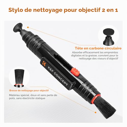 K&F CONCEPT 4 in 1 Cleaning Kit (Cleaning Cloth + Microfibre Cloth + Photo Bulb) for SLR Camera Lens