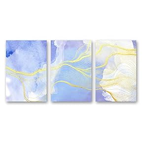 wall26 3 Panel Canvas Wall Art Abstract Painting...