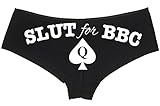 Knaughty Knickers - Slut for BBC - Queen of Spades Boy Short Panties - Love Big Black Cock Boyshort Underwear
