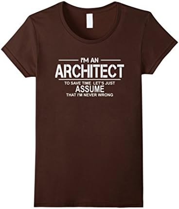 Womens Funny Architect T-Shirt - Trust Me - Gift For Architect Medium Brown