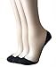 CAcB sox 3 pairs Women's Lowest Cut Liner Socks w/Forefoot Cushion & Silicone Heel,3 pairs