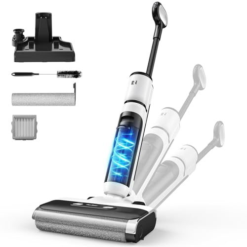 Redkey W13SE Cordless Vacuum Cleaner, 75 min Max, 23KPa Vacuum Cleaner, Self Cleaning, Double Water Tank, Voice Warning LED, for Hard Floors and Pet Hair