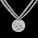 2PC Charm Animal Horse Necklaces Silver Coin Puzzle Pendant Women Men Party Chain Sweater Necklace Couple Lover BFF Jewelry