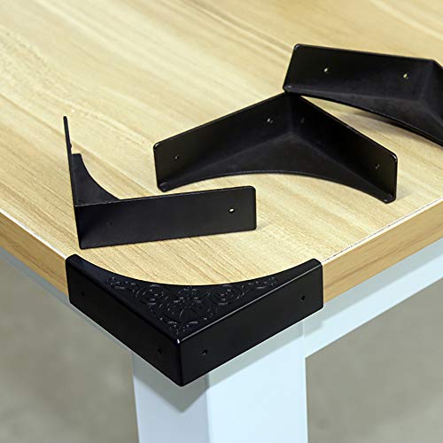 ROOS-Antique-Zinc-Alloy-Box-Corner-Protector-Edge-Safety-Guard-Cabinet-Furniture-Corner-Bumpers-Pack-of-4-Black