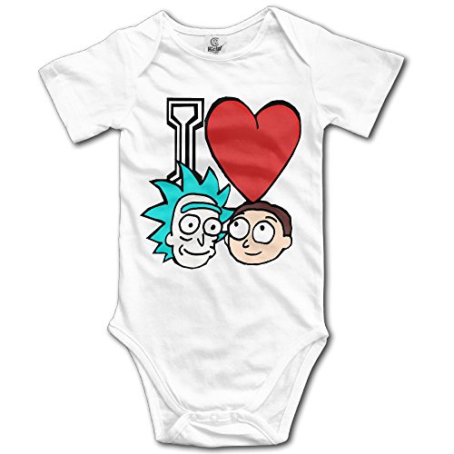 Rick And Morty In Round Neck Nursling Baby Onesie Sport