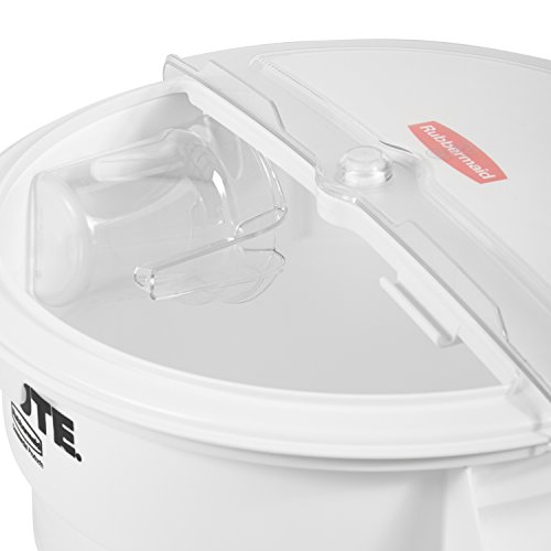 Rubbermaid Commercial ProSave Ingredient Food Storage Container Sliding Lid with 2-Cup Scoop, 10-Gallon