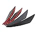 Aishun Dtouch Universal Exterior Front Bumper Lip Splitter Fins Spoiler Canards (0989A#Carbon)