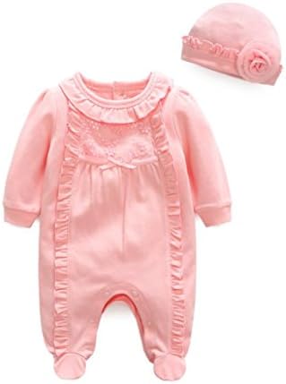 Clearance!Newborn Girls Romper+Hat, TRENDINAO Infant Outfits Princess Clothes Set Jumpsuit