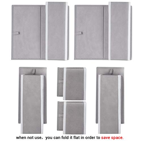 homyfort Cloth Dresser Drawer Organizers,Foldable Closet Storage Bins Cubes Dividers for Clothes,Underwear,Lingerie,Bras,Ties,Socks Set of 6 Light Grey