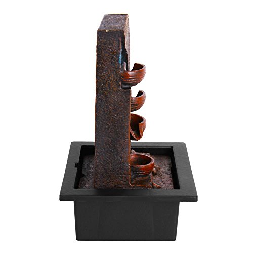 SereneLife 4Tier Desktop Electric Water Fountain Decor Illuminated w