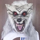 Scary gray wolf head mask Ghost face mask For Costume Party Dress Halloween Carnival dress play show