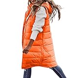 Long Puffer Vest for Women Lightweight Sleeveless