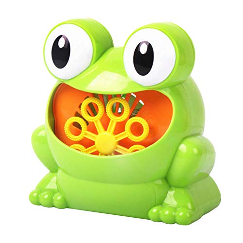 Cute Funny Battery Powered Electric Frog Bubble Maker Machine Blower Toy for Children Kids Baby Showers Swimming Pool Bathtub - Thumbnail 6