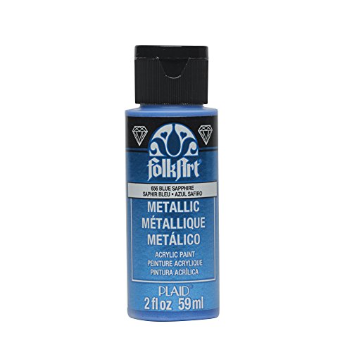 FolkArt Metallic Paint Acrylic, 2 oz, Blue Sapphire