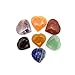 Chakra Stones - Heart Shaped Chakra 7 Stones - Chakra Set - with Rock Paradise Exclusive Certificate of Authenticity (AM2B5-05)