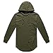 UNRESTRAINED Mens Hoodie Tshirt Hipster Swag Shirts Hip Hop Clothes Army Green XXL