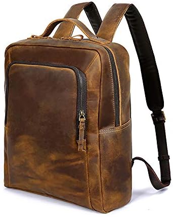メンズラップトップブリーフケースバッグ メンズショルダーバッグレザーバックパックレザーショルダーバッグコンピュータクレイジーホースレザーレトロ メンズバッグ 学校旅行のために 色 褐色 Pr365 Hr メンズラップトップブリーフケースバッグ メンズショルダーバッグレザーバックパックレザーショルダーバッグコンピュータクレイジーホースレザーレトロ メンズバッグ 学校旅行のために 色 褐色 Pr365 Hr