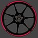 Vehicleartz RED Reflective Speed Tapered Wheel Rim Tape Stripe fit Motorcycles, Cars, Trucks