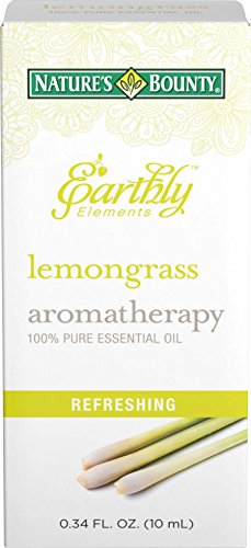 Nature's Bounty Earthly Elements Nutritional Supplement, Lemongrass Essential Oil, 10 ml Nature's Bounty Earthly Elements Nutritional Supplement, Lemongrass Essential Oil, 10 ml