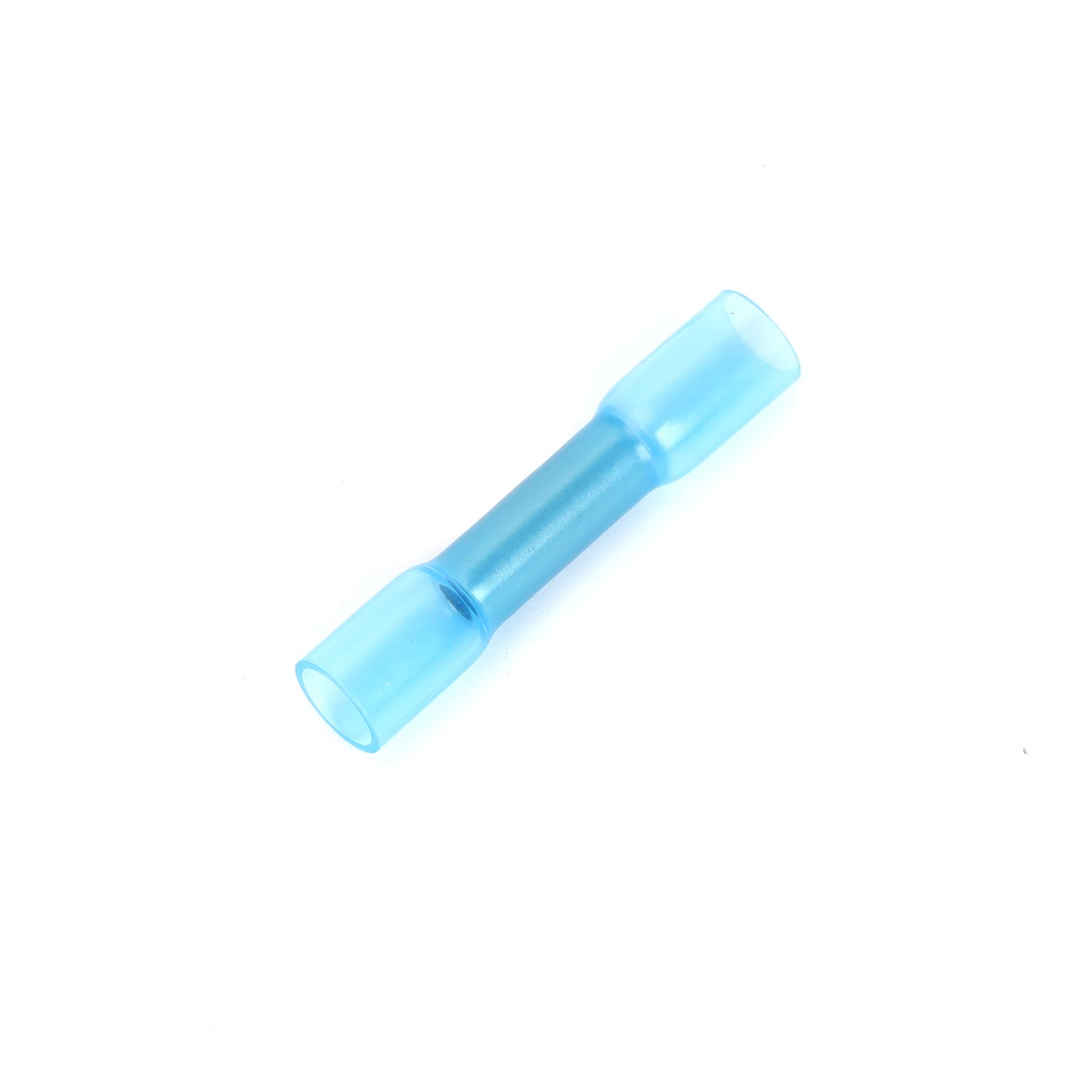 Ruimou 50Pcs AWG16-14 Blue Heat Shrink Crimp Copper Tube Connector, Insulated Waterproof Terminals for Wire Cable, Car, Family (Blue)