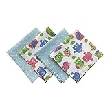 Funkins Reusable Cloth Napkins for Kids | Lunch Boxes | Machine Washable | Name Tag | Set of 4, 12