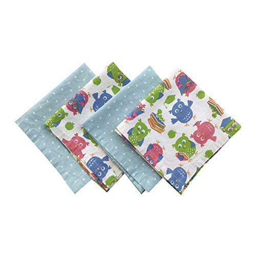 Funkins Reusable Cloth Napkins for Kids | Lunch Boxes | Machine Washable | Name Tag | Set of 4, 12