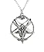 Baphomet Inverted Pentagram Necklace Occult Metal Pendant
