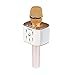 VERKB Wireless Microphone Karaoke Pro, 3-in-1 2200mAh Bluetooth Aluminium Alloy Karaoke machine KTV for Apple iPhone Android Smartphone or Pc(Rose Golden)
