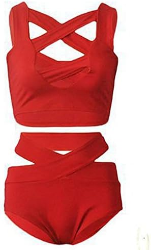 High Waisted Bikini Set Solid Color Swimsuit Women Two Piece Swimwear Push Up Plus Size Sexy Beach Wear Size XL