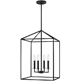 Generation Lighting 5115004-112 Perryton Medium Four - Light Hall/Foyer Hanging Modern Fixture, Midnight Black
