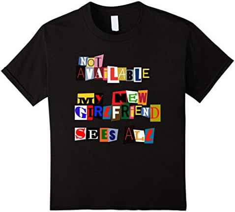 unisex-child Psycho Girlfriend Cut Magazine Letter Serial Killer Joke Tee 8 Black