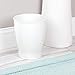 iDesign Small Round Plastic Bathroom Trash Can - Ideal for Bathroom or Office - White - Made in USA