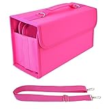80 Slot Maker Pen Case Lipstick Case - Pistha Maker Case Holder Organization with Carrying Handle and Baldric for Primascolor Marker and Copic Marker, Liquid Highlighter, or Other Type Maker