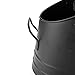 Mind Reader MASH-BLK Large Fire Place Ash Bucket, Pellet Bucket with Shovel, Black