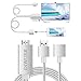 DIWUER Lightning to HDMI Cable Adapter Lightning Digital AV Adapter 1080P HDMI Converter for iPhone iPad Samsung(Silver)