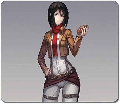 Mouse Pads Art Customized 18606 Mikasa Ackerman Attack On Titan Anime High Quality Eco Friendly Neoprene Rubber Mouse Pad Desktop Laptop Mousepads Comfortable Computer Cute Mouse Mat Gaming Mouse pad