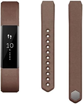 Clearance! Napoo Omaxy Luxury Genuine Leather Band Replacement Strap Bracelet for Fitbit Alta Tracker, Large (Brown)
