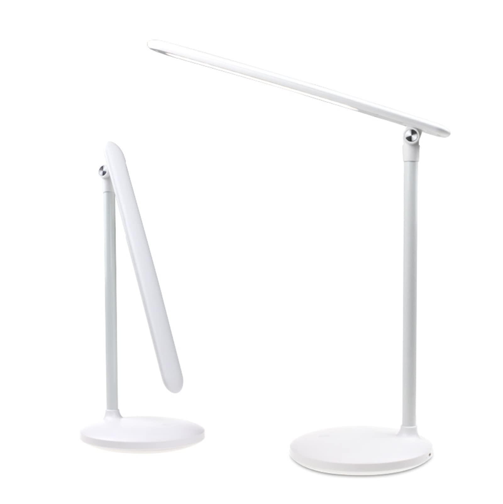 Meichoon Touch Control LED Desk Lamp Eye Caring Foldable Table Light 3 Levels Brightness Dimmable for Bedroom Bedside Office Study Crafting Sewing Computer Work UK13 White