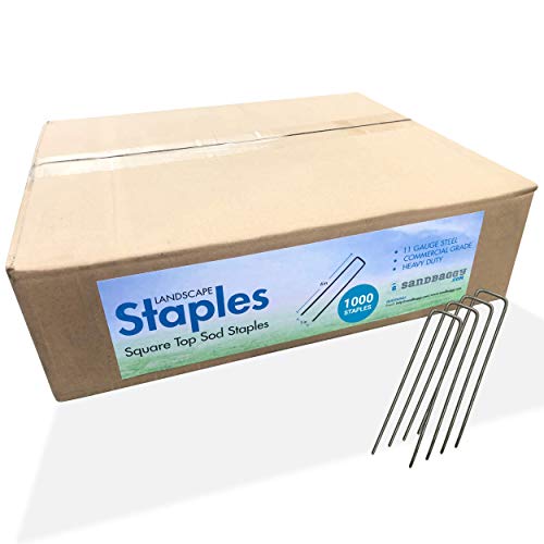Sandbaggy 1000 Count 6" Landscape Staples Industrial Grade 11 Gauge