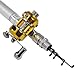 Digi-Flex DIGIFLEX Silver Mini Pocket Fishing Rod Pole & Golden Reel Pen