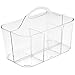 InterDesign Clarity Cutlery Flatware Caddy, Silverware, Utensil, and Napkin Holder - Clear