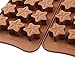 homEdge 15-Cavity Star Shaped Chocolate Mold, Set of 4PCS Non Stick Silicone Mold for Candy Chocolate Jelly, Ice Cube-Pay Attention to the Size