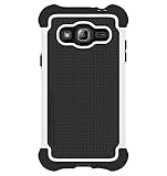 Ballistic Tough Case with Holster for Samsung Galaxy J3 (2016) - Black/White