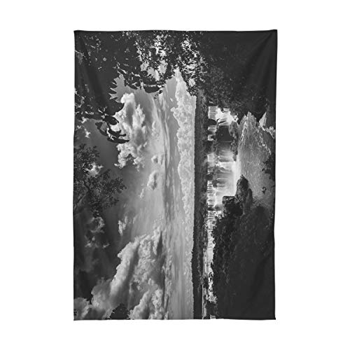 LORVIES Rectangle Water Lanscape Tablecloth for Wedding Party Holidays Washable Polyester Table Cloth Cover, 60 x 90 Inch