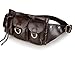 Tom Clovers Leather Waist Pack Belt Pouch Fanny Bag Hip Purse Brown