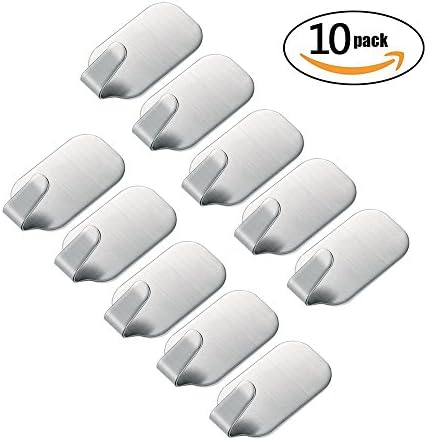 Bathroom Towel Rack-3M Super Waterproof SUS304 Stainless Steel Polishing (10Pack)