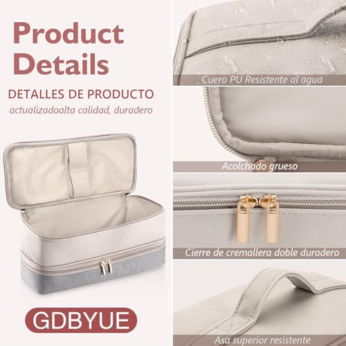 GDBYUE Estuche para Shark Flexstyle y Dyson Airwrap | Doble Capa de PU Impermeable, Portátil con Gancho Colgante, Ideal para Hair Tools, Viaje